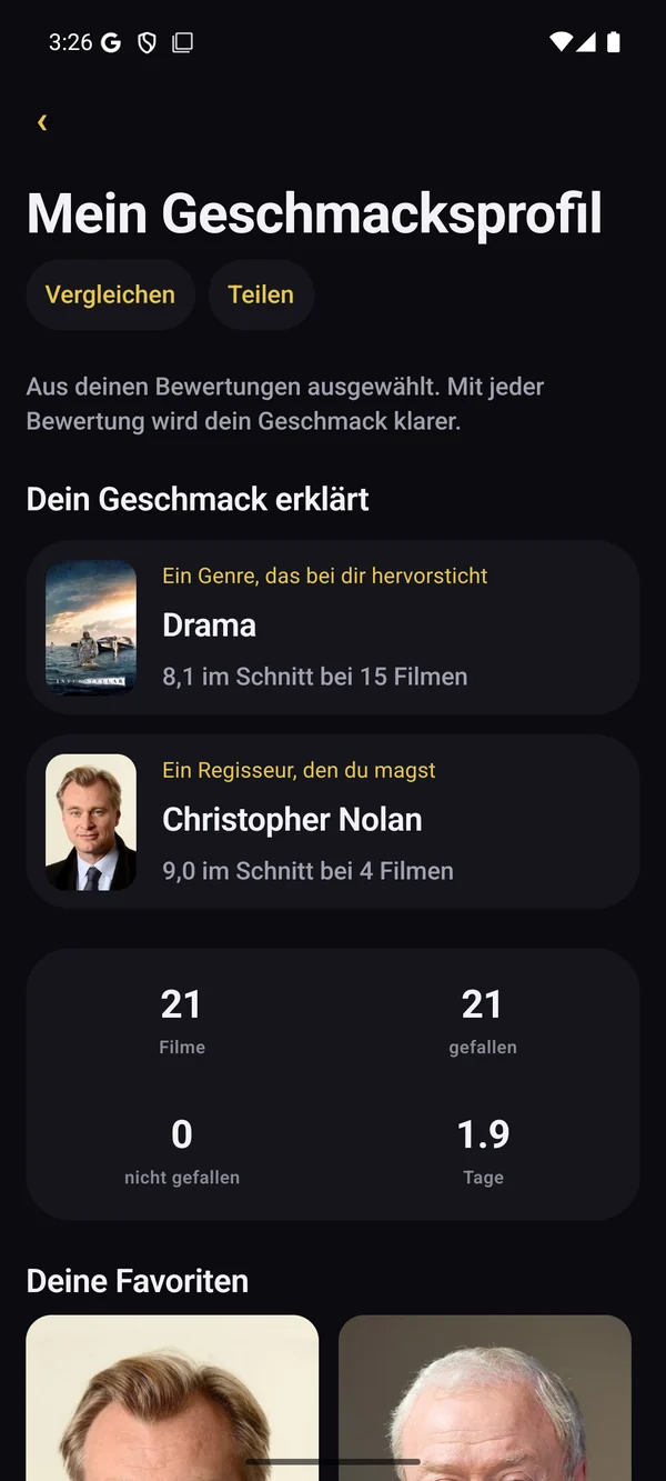 Deine liebsten Genres, Stars und Regisseure.