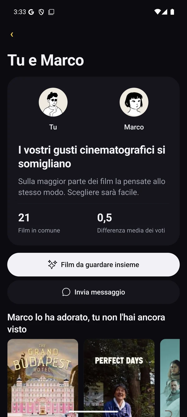 Confrontate i vostri gusti e scegliete insieme.