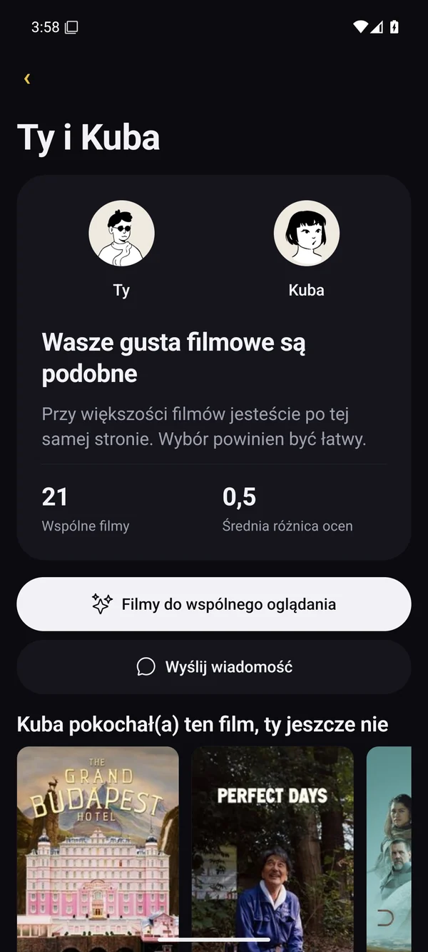 Porównajcie gusta i wybierzcie razem.
