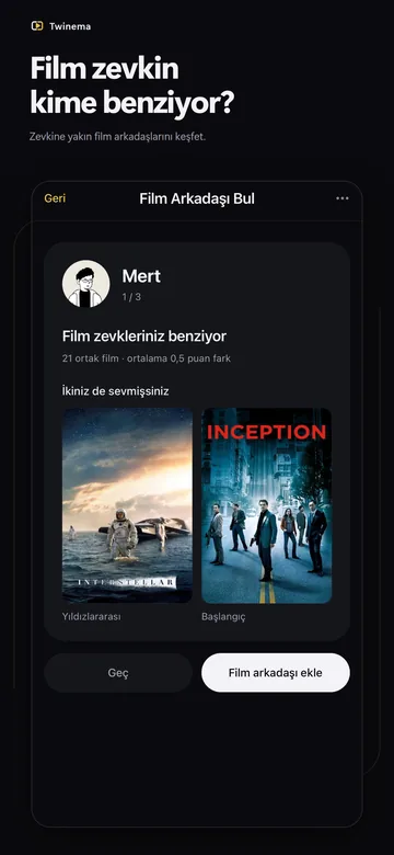 Film arkadaşı bul: Benzer zevke sahip insanları keşfedin